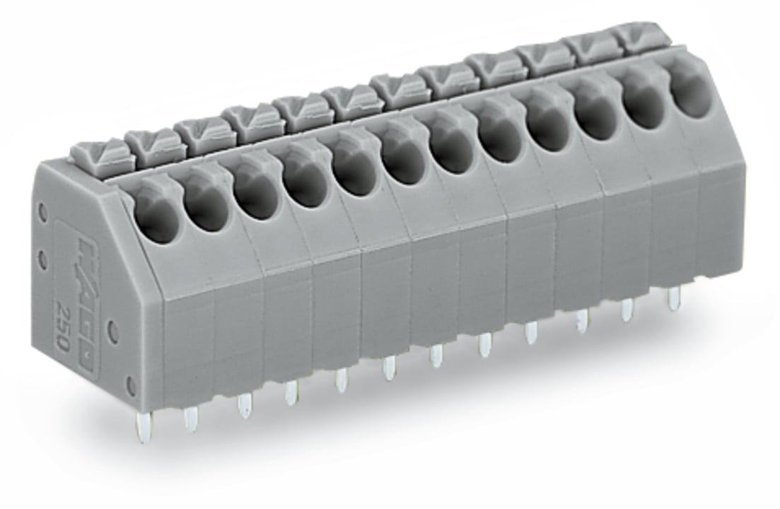 WAGO 250 Series PCB Connector, 8-Contact, 3.5mm Pitch, Through Hole Mount, 1-Row, Push-In Cage Clamp Termination