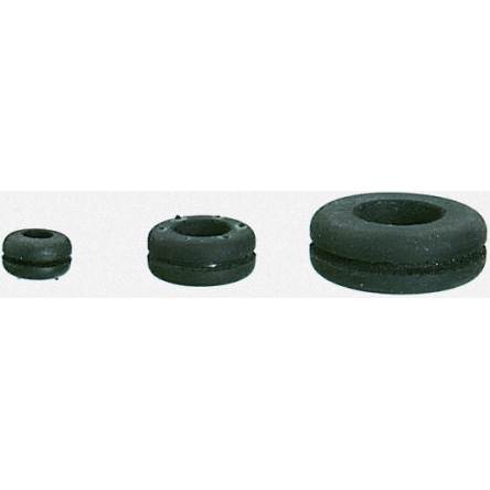 SES Sterling DK Black PVC 22mm Cable Grommet for Maximum of 16mm Cable Dia. 01070049010