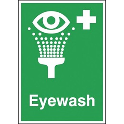 RS PRO Polypropylene Sign Eye Wash Sign With English Text