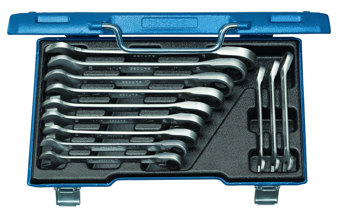Gedore 12-Piece Spanner Set, 8 → 19 mm, Vanadium Steel