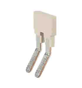 RS PRO Jumper Male Straight Beige Jumper Link 2 Way 1 Row 6.1mm Pitch