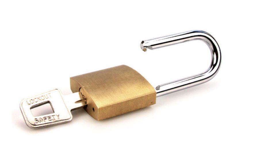RS PRO Key Brass Padlock, 6.3mm Shackle, 37.8mm Body