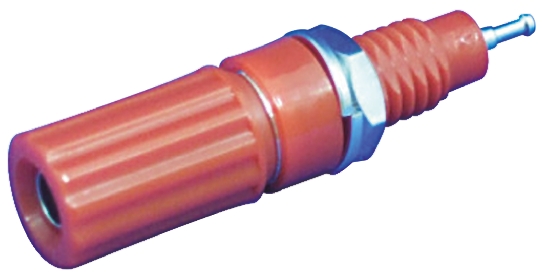 Sato Parts Red Female Binding Post, 4 mm Connector, Solder Termination, 10A, 125V