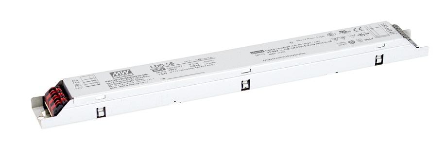 MEAN WELL LED Driver, 60V Output, 55W Output, 1.05A Output Dimmable