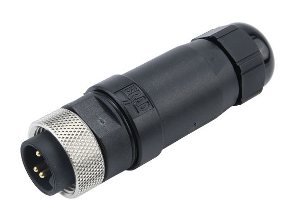 Brad from Molex Circular Connector, 3 Contacts, Free Hanging, Miniature Connector, Plug, Male, IP67, Mini-Change Series