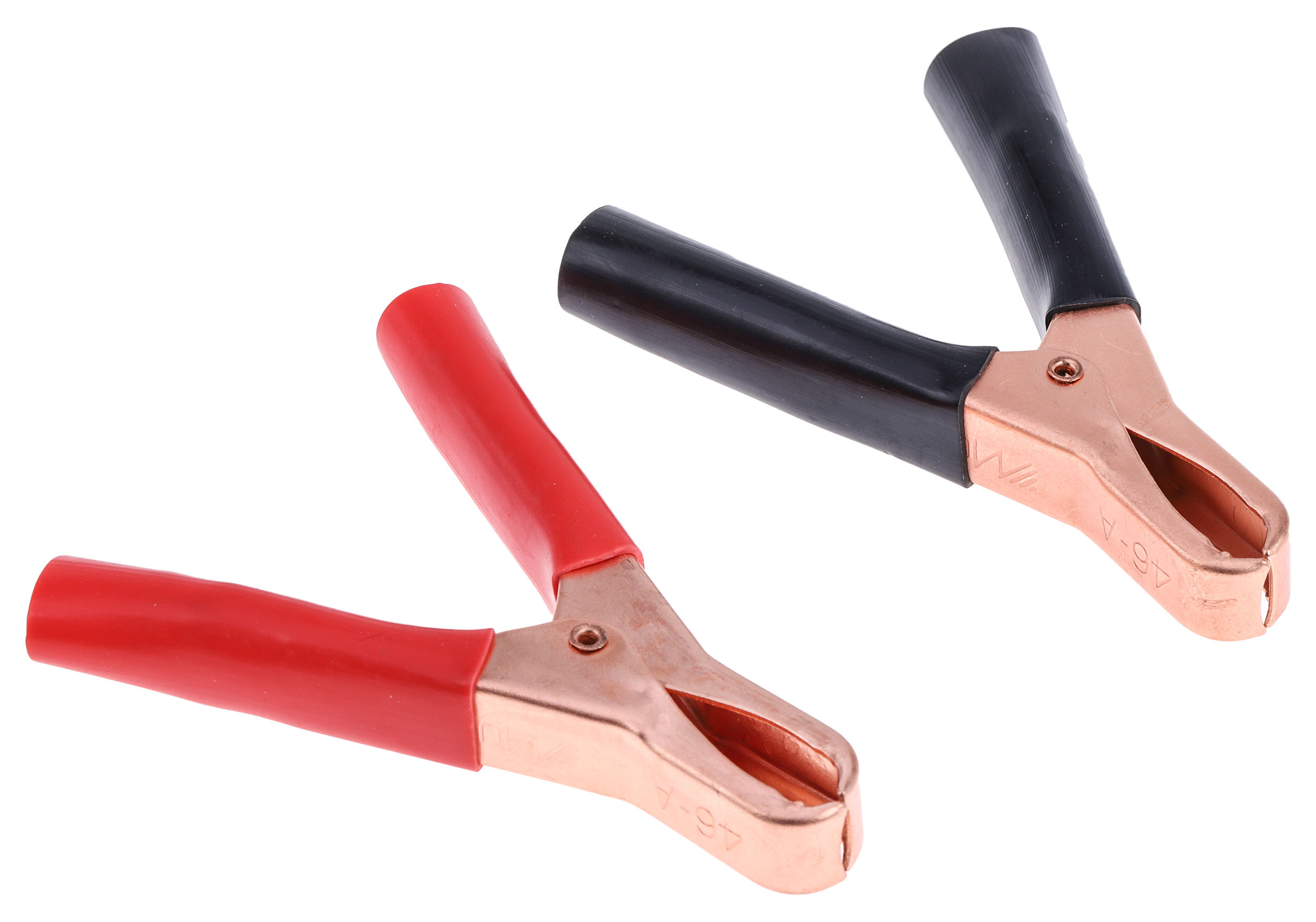 Mueller Electric Crocodile Clip, Copper-Plated Steel Contact, 50A, Black/Red