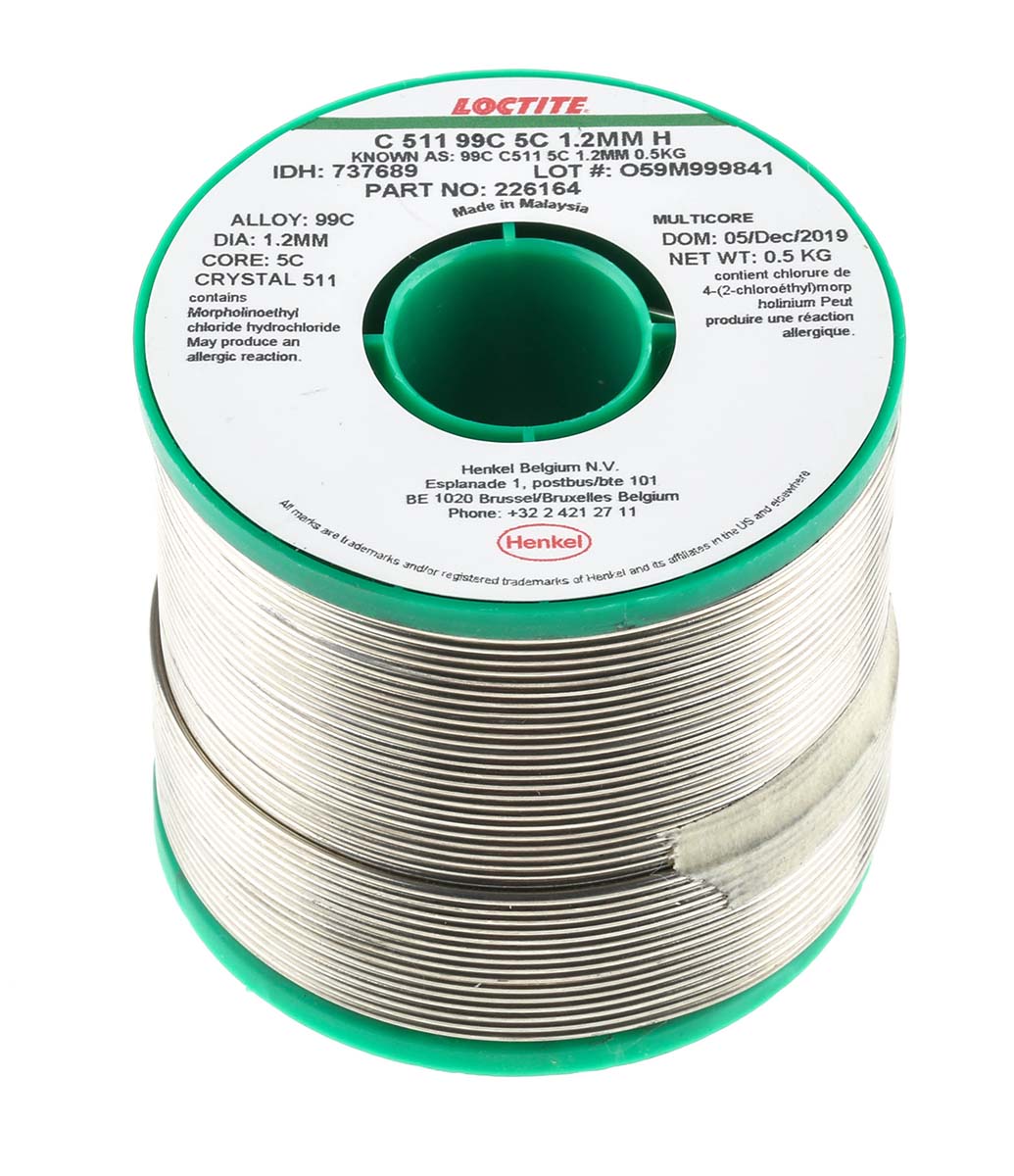Multicore Wire, 1.2mm Lead Free Solder, 227°C Melting Point
