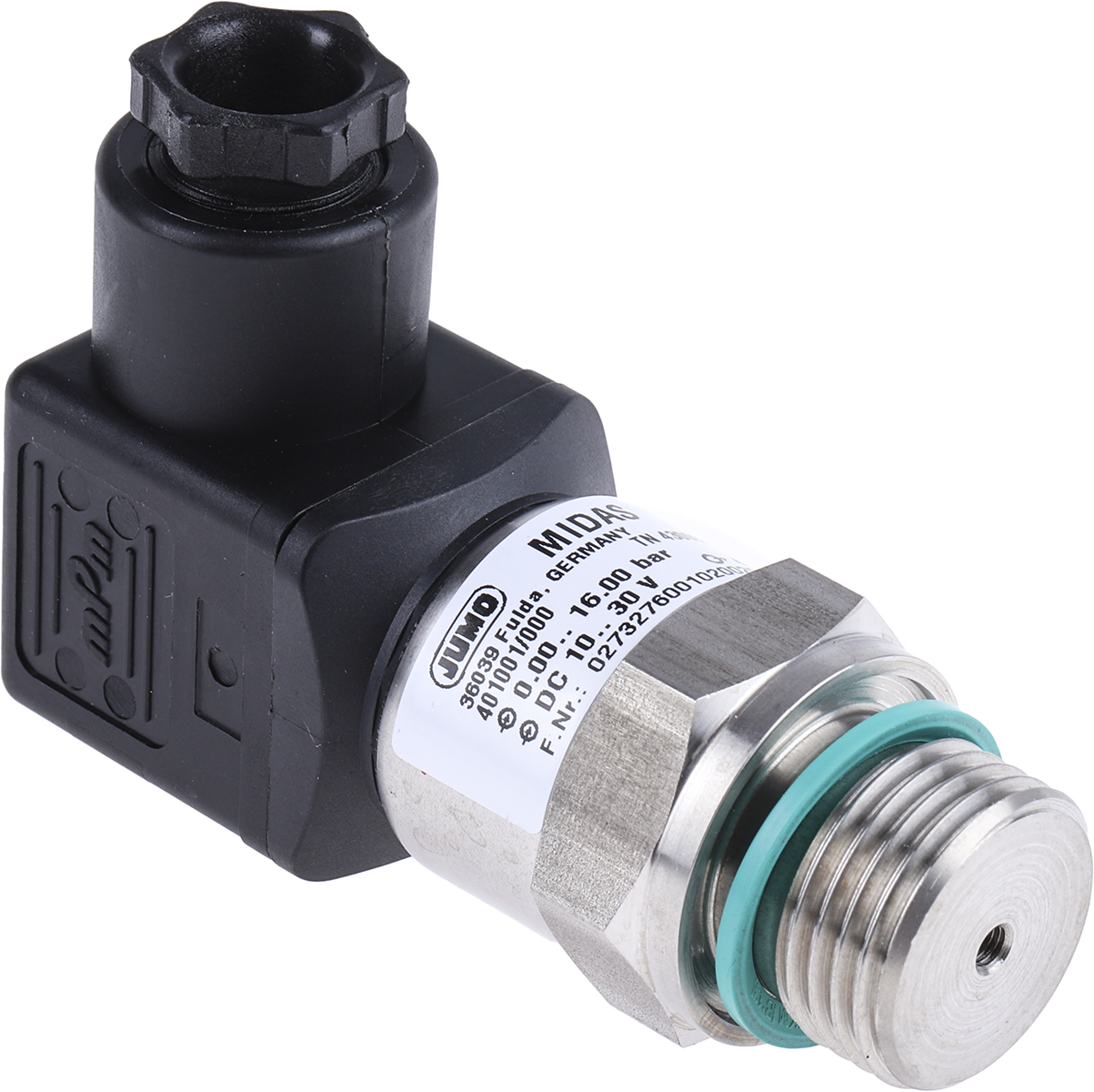 Jumo Pressure Sensor, 0bar Min, 16bar Max
