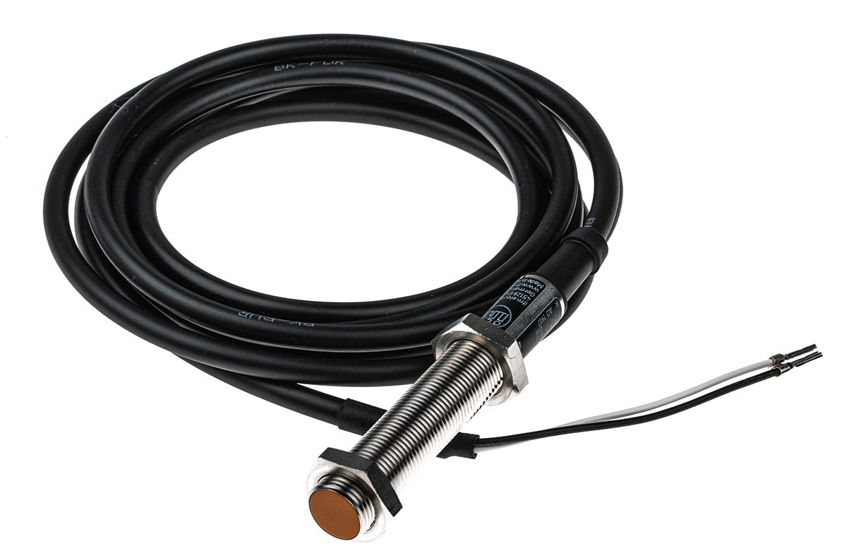 ifm electronic Inductive Threaded Barrel Proximity Sensor, M12, 2 mm Detection, PNP/NPN NO/NC, 10 → 55 V dc