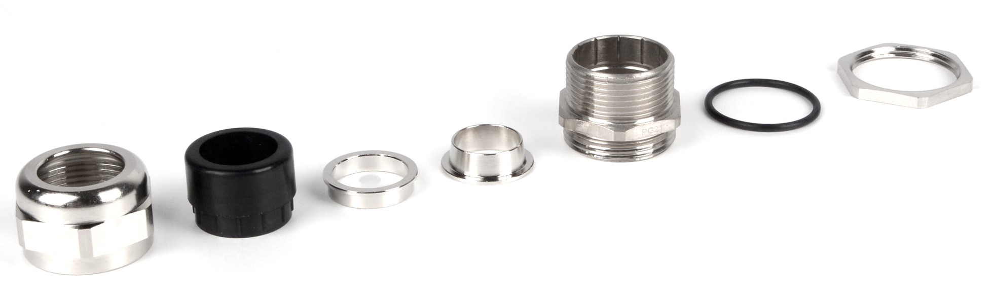 RS PRO Metallic Nickel Plated Brass Cable Gland, PG16 Thread, 10mm min., 14mm max., IP68
