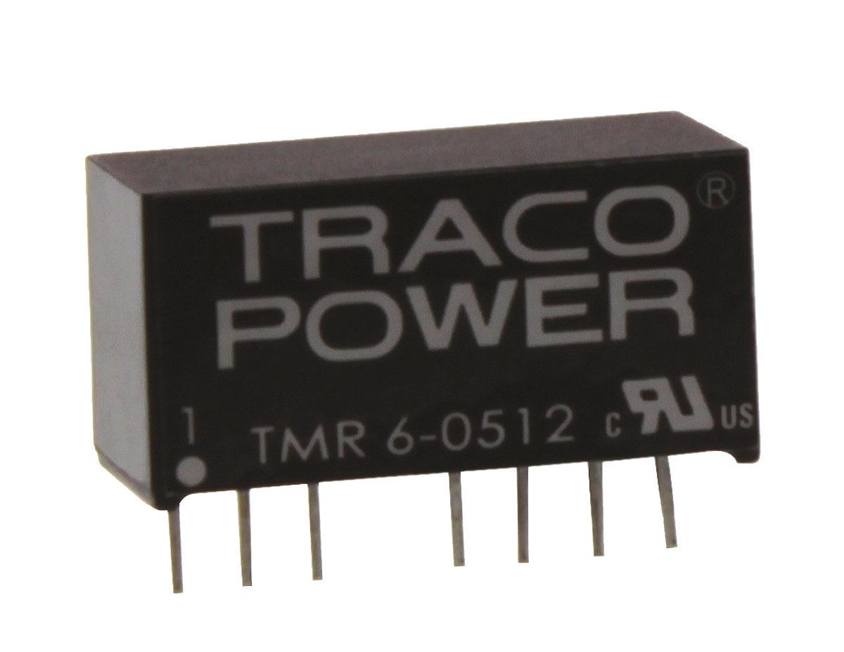TRACOPOWER TMR 6 DC-DC Converter, 12V dc/ 500mA Output, 4.5 → 9 V dc Input, 6W, Through Hole, +70°C Max Temp