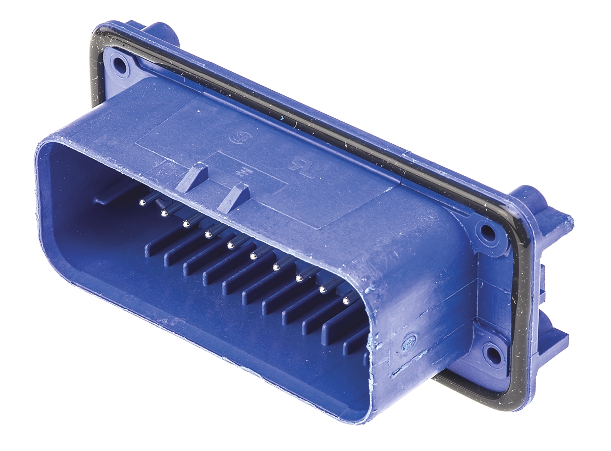 TE Connectivity, AMPSEAL Automotive Connector Plug Blue Panel Mount 35 Way, Solder Termination 776163-5