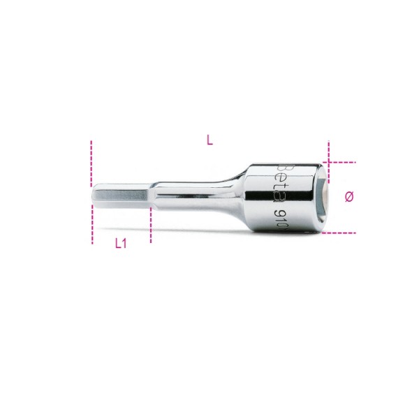 BETA Hexagon Screwdriver Bit, 6 mm Tip