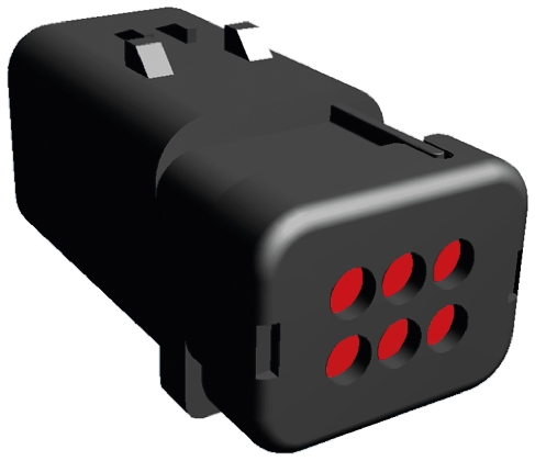 TE Connectivity, AMPSEAL 16 Automotive Connector Plug Red Clip Mount 6 Way 776537-1