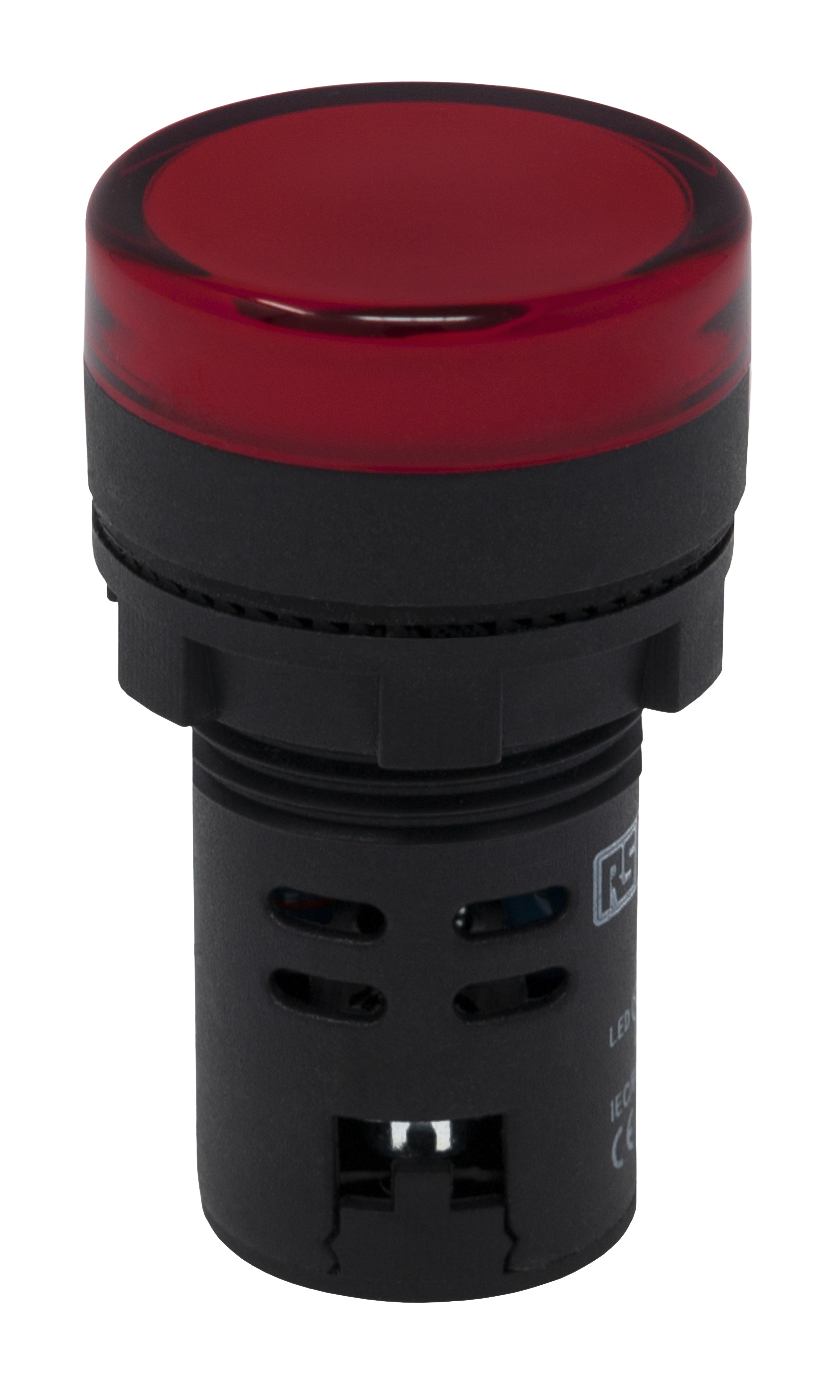RS PRO, Panel Mount Red LED Pilot Light, 22mm Cutout, IP65, Round, 230V ac