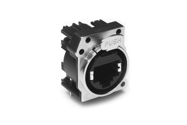 Amphenol Industrial Chassis Mount XLR Connector, Horizontal, Female, IP40, 125 V, 1 Way, Nickel, Silver Plating