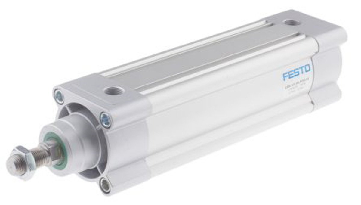 Festo Pneumatic Piston Rod Cylinder - 2126688 63 mm Bore, 150 mm DSBC Series, Double Acting Acting