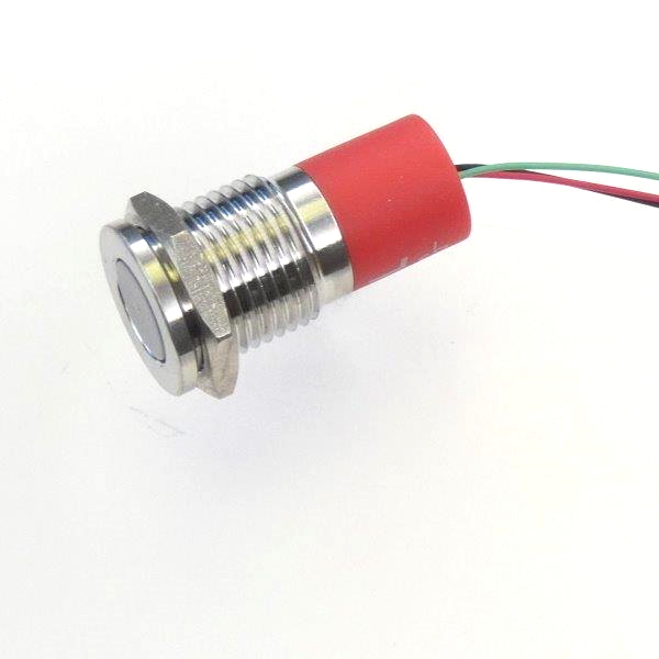 CML Innovative Technologies PL12SL Series Green, Red Panel LED, 24V, 12mm Mounting Hole Size, Lead Wires Termination,