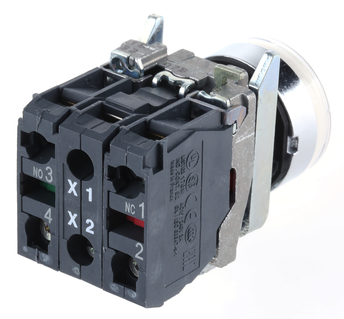 Schneider Electric Harmony XB4 Series Illuminated Push Button, Panel Mount, 22mm Cutout, SPDT