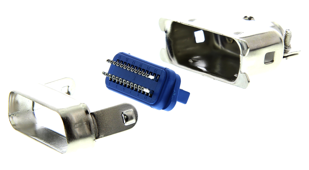 ASSMANN WSW Male 24 Pin Straight SCSI Connector 2.16mm Pitch