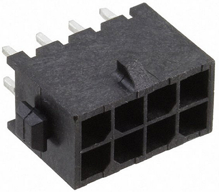 TE Connectivity Micro MATE-N-LOK Series Straight Through Hole PCB Header, 8 Contact(s), 3 mm Pitch, 2 Row, Shrouded