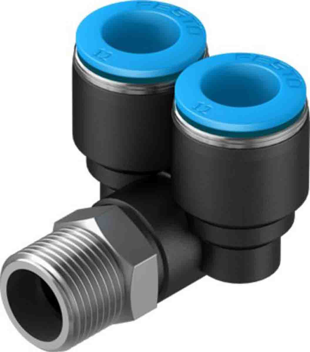 Festo Y Threaded Adaptor, Push In 12 mm to Push In 12 mm, Threaded-to-Tube Connection Style, 153180