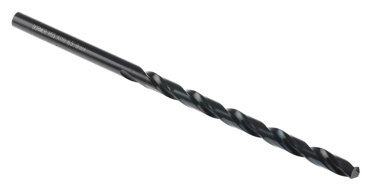 Dormer A110 Series HSS Twist Drill Bit, 6.5mm Diameter, 148 mm Overall