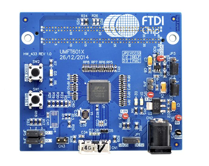 FTDI Chip Bridge Evaluation Board Evaluation Kit for FT60x UMFT601A-B