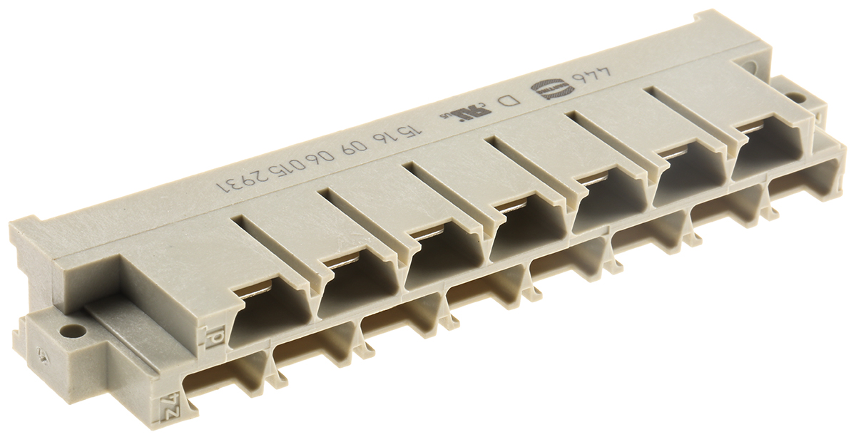 HARTING 15 Way 5.08mm Pitch, Type H15 Class C1, 2 Row, Straight DIN 41612 Connector, Plug