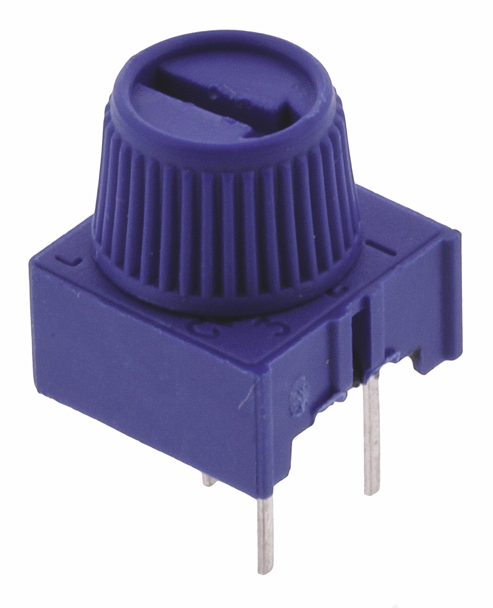 1kΩ, Through Hole Trimmer Potentiometer 0.5W Top Adjust Vishay, 63M