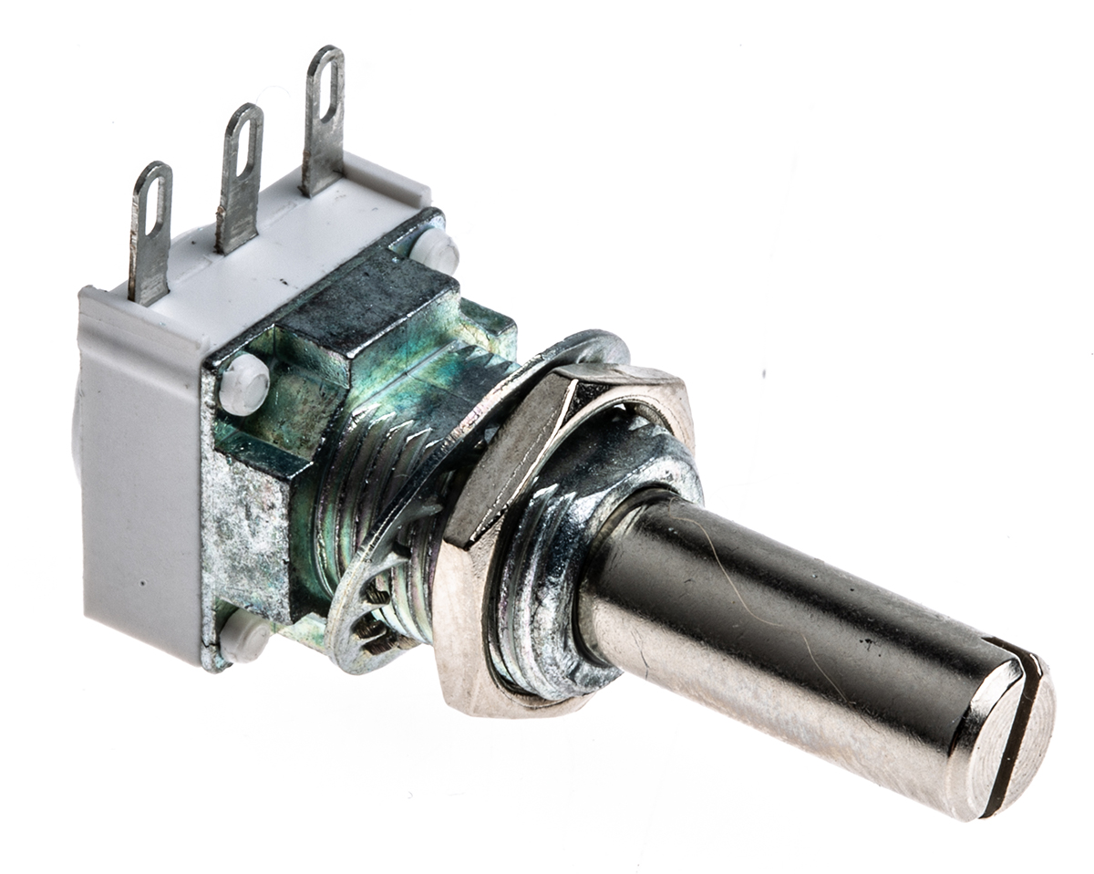 Vishay P11S 10kΩ Rotary Potentiometer 1-Gang Panel Mount, P11S1V0FLSY00103KA