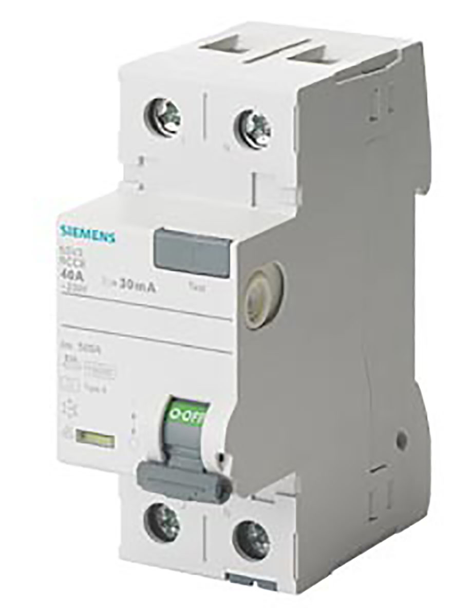 Siemens 5SV3 RCCB, 25A, 2 Pole, 30mA, Type A