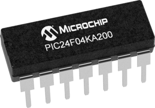 Microchip, 16 bit PIC, PIC24F Microcontroller, 32 MHz, 4kB FLASH, 14-Pin PDIP