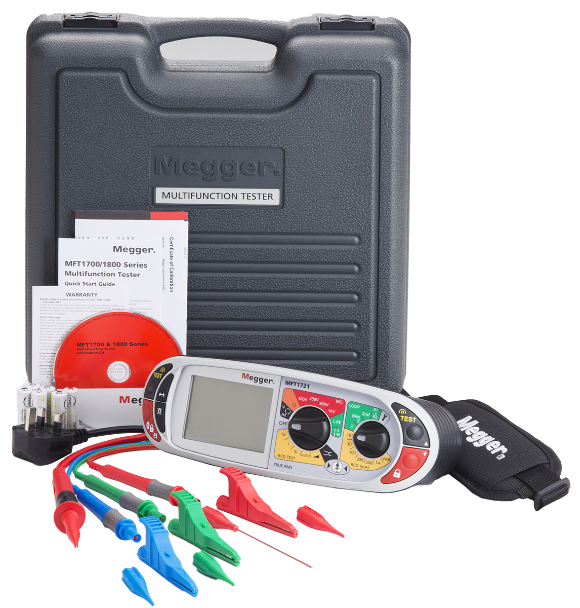 Megger MFT1721 Multifunction Tester, 100V , Earth Resistance Measurement With Wireless RS Calibration