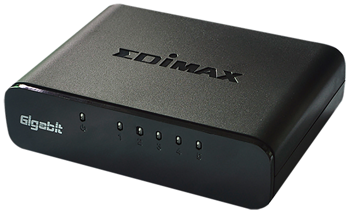 Edimax ES-5500G, Unmanaged 5 Port Ethernet Switch, Type G - British 3-Pin