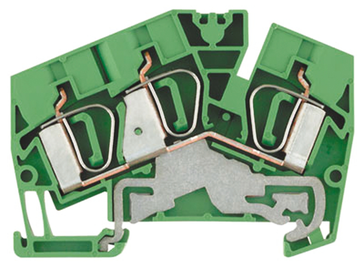 Weidmuller 1771360000 Z Series Green, Yellow, Single-Level, Clamp Termination