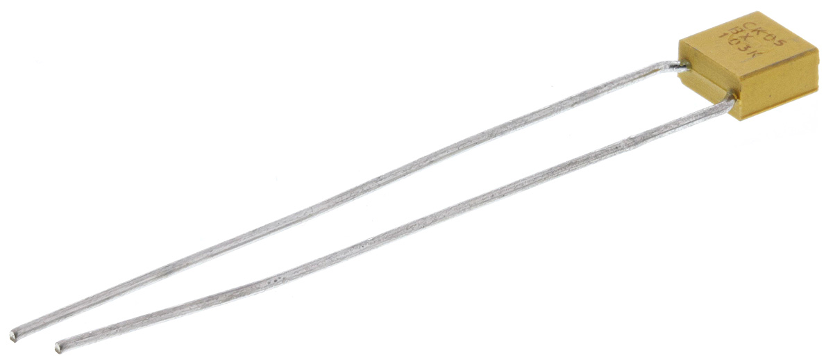 KYOCERA AVX 10nF Multilayer Ceramic Capacitor MLCC, 100V dc V, ±10% , Through Hole