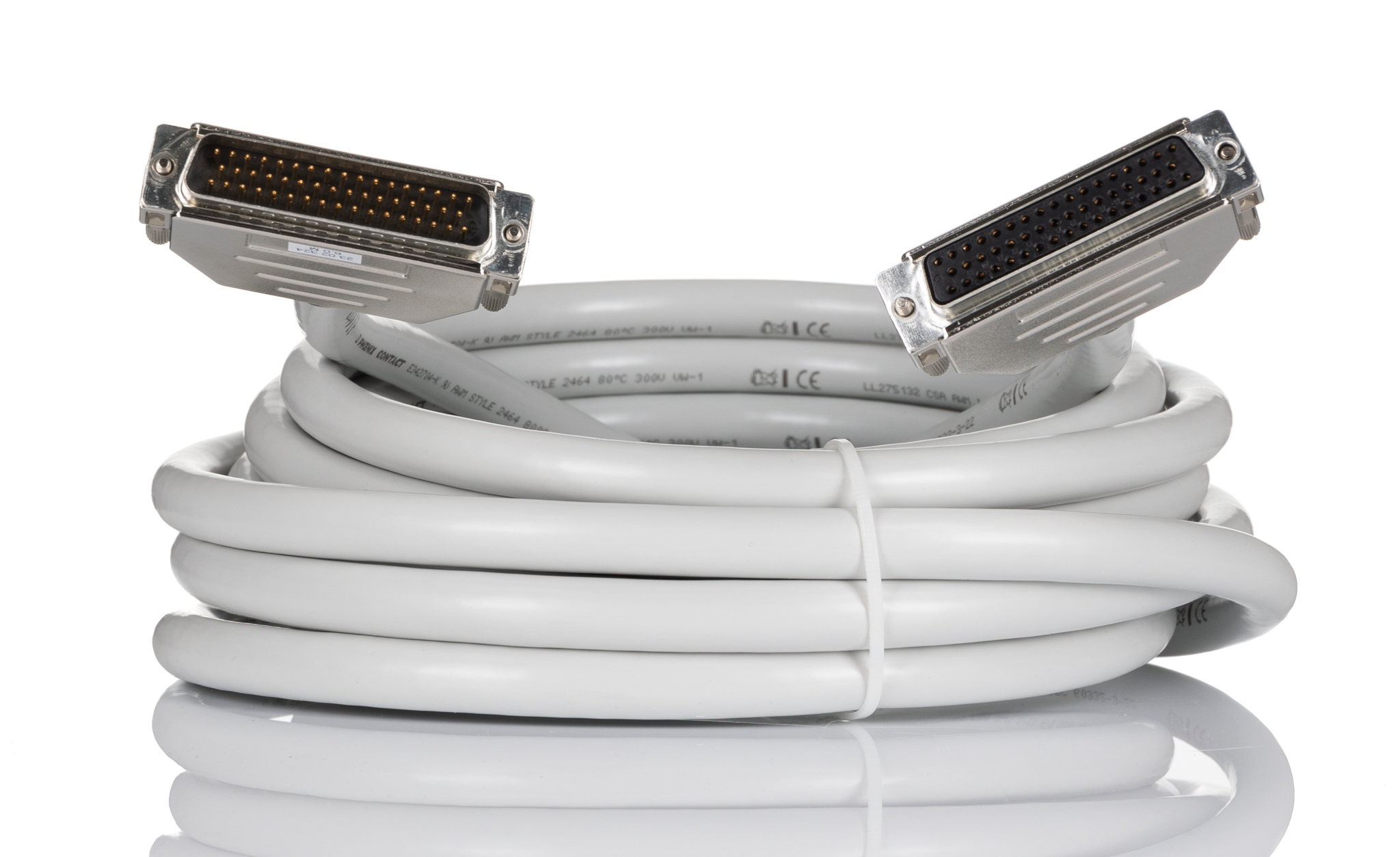 Phoenix Contact Female 50 Pin D-sub to Male 50 Pin D-sub Serial Cable, 6m PVC