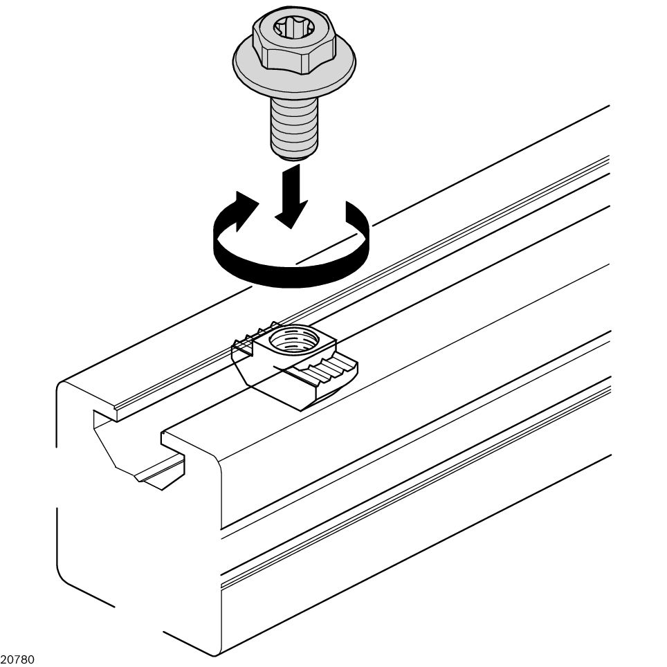 Bosch Rexroth M8mm Collar Screw, Connecting Component