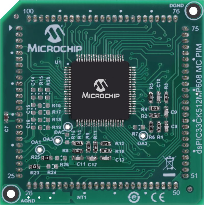 Microchip DsPIC Motor Control for DsPIC33CK512MP608 80-pin TQFP device for EV33R40A dsPIC33CK512MP608 INTERNAL OPAMP