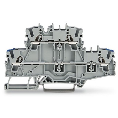 WAGO 2002-2702 TOPJOB S Series Grey, 2.5mm², 2-Level, Push In Termination, ATEX, CSA, IECEx