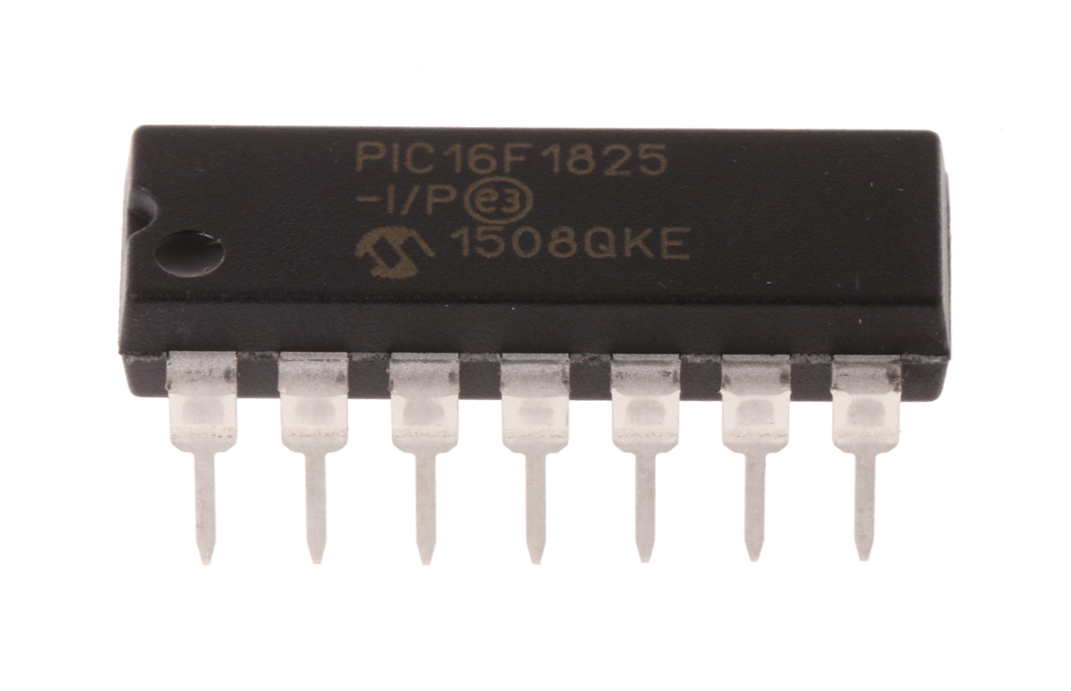 Microchip, 8 bit PIC, PIC16F1825 Microcontroller, 32 MHz, 14kB FLASH, 14-Pin PDIP