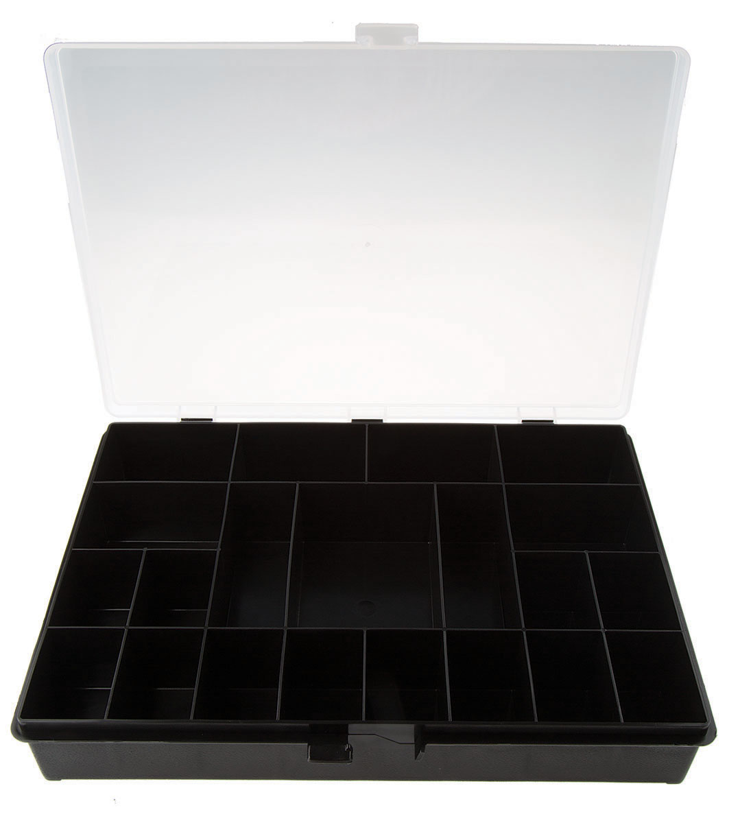 Raaco 21 Cell Black PP Compartment Box, 55mm x 332mm x 254mm