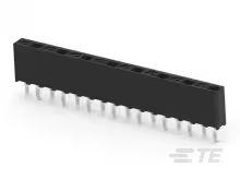 TE Connectivity AMPMODU HV100 Series Straight Through Hole Mount PCB Socket, 16-Contact, 1-Row, 2.54mm Pitch, Solder