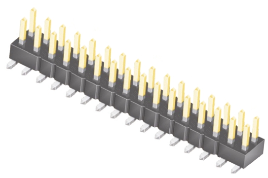Samtec TSM Series Straight Surface Pin Header, 32 Contact(s), 2.54 mm Pitch, 2 Row, Unshrouded