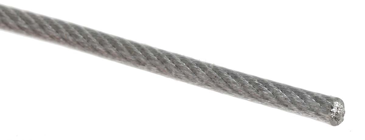 RS PRO Galvanised Steel Wire Rope, 100m