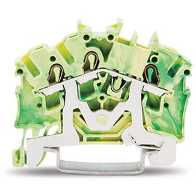 WAGO 2002-6307 TOPJOB S Series Green, Yellow, 2.5mm², 1-Level, Push-In Cage Clamp Termination, ATEX, EAC Ex, IECEx