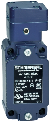 Schmersal AZ3350 Safety Interlock Switch, 2NC/1NO, Keyed Actuator Included, Aluminium