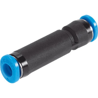 Festo QSMK Series Push-in Fitting, 1/4 in to 1/4 in, Tube-to-Tube Connection Style, 190595