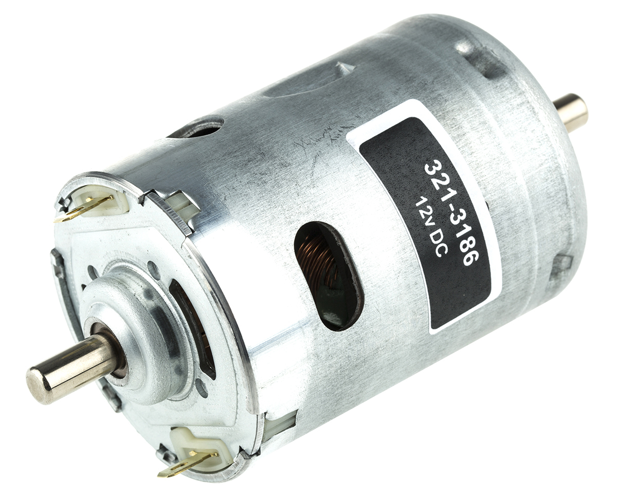 RS PRO Brushed DC Motor, 36.88 W, 12 V dc, 82.08 gcm, 4289 rpm, 6.35mm Shaft Diameter